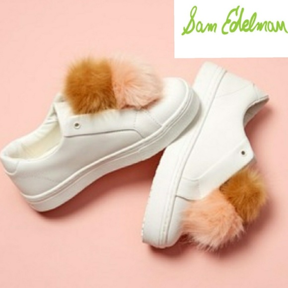 Sam Edelman Shoes - 🆕 Sam Edelman Faux Fur Laceless Sneaker